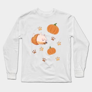 FFXIV - Halloween Pumpkins Fat Cat Long Sleeve T-Shirt